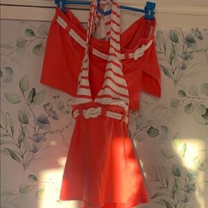 Bleu Rod Beattie coral and white nautical Swimwear  bought but never worn